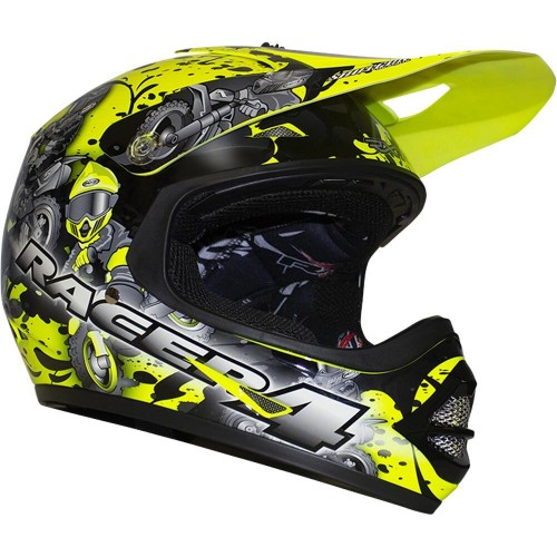 RXT Helmet 'Racer 4' Kids Flu/Yellow L
